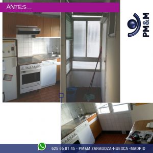 cocina antes de reforma en Zaragoza y Huesca